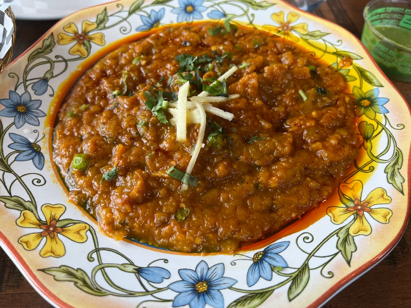 Kadhai Paneer — vegetarian curry with bell peppers at Indian Authentic Cuisine, Canmore, AB
